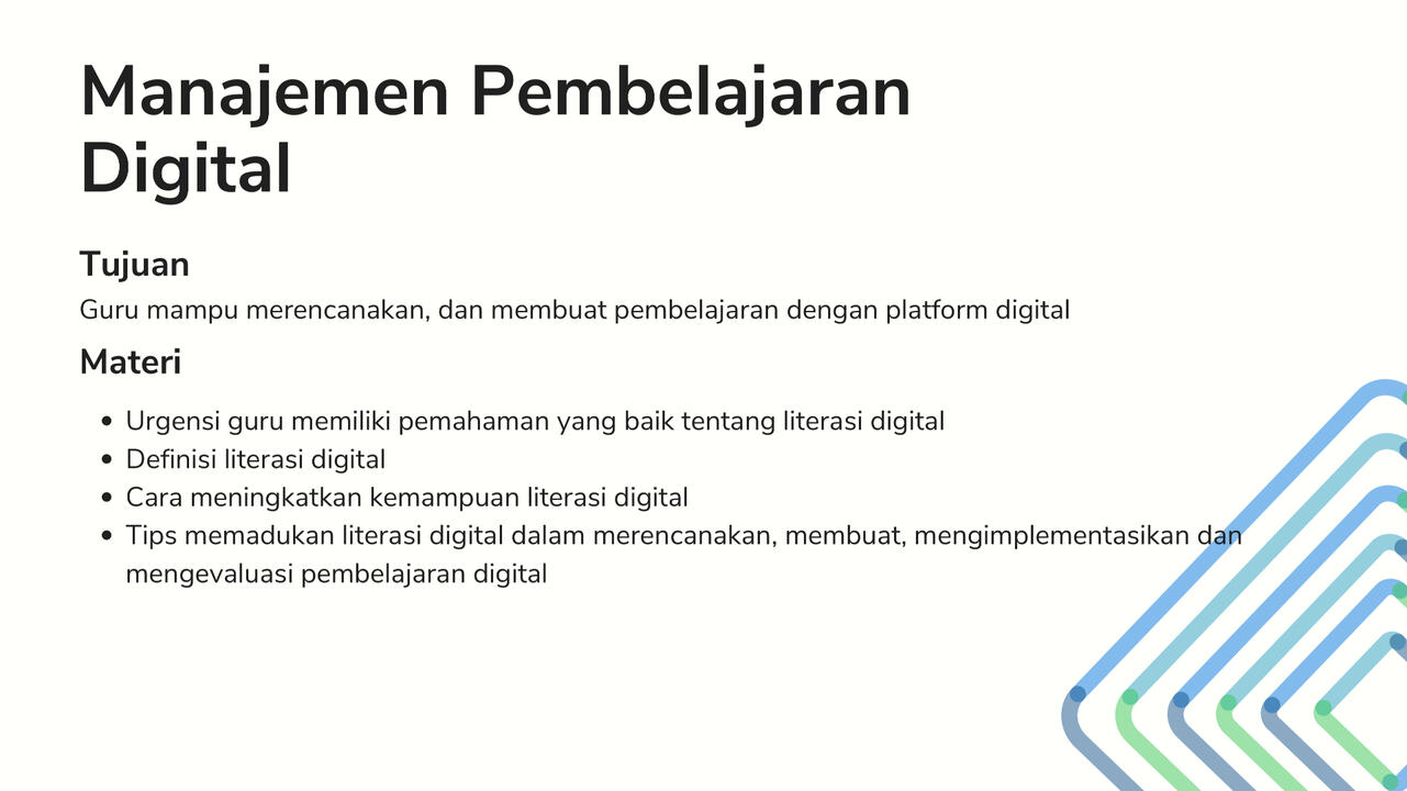 Materi Manajemen Pembelajaran Digital